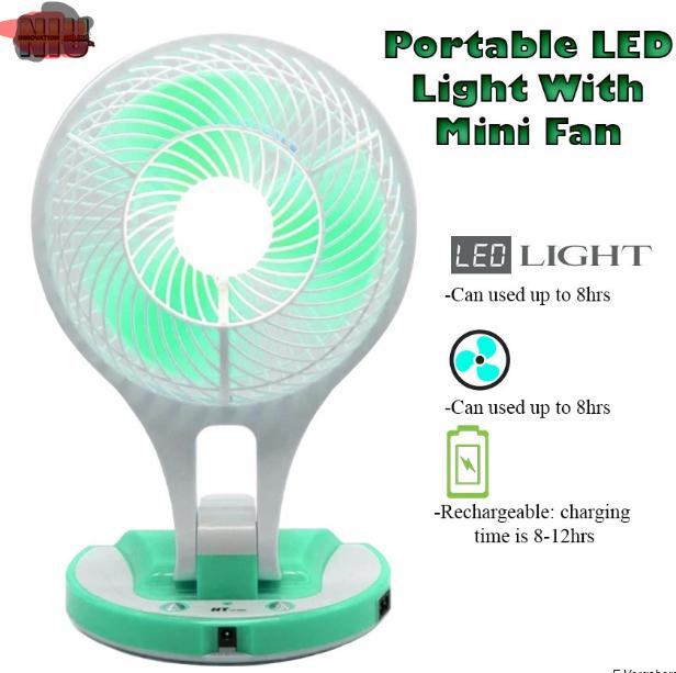 Mini Ventilateur LED Rechargeable