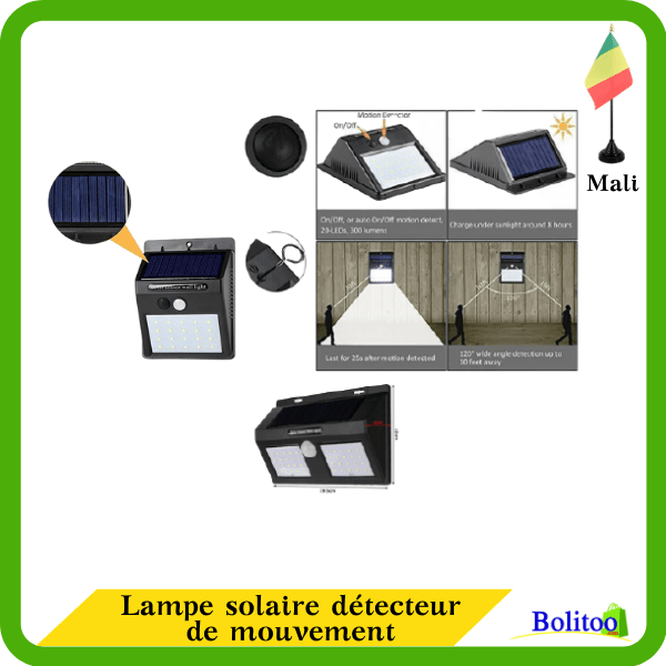 Lampe Solaire avec Détecteur de Mouvement