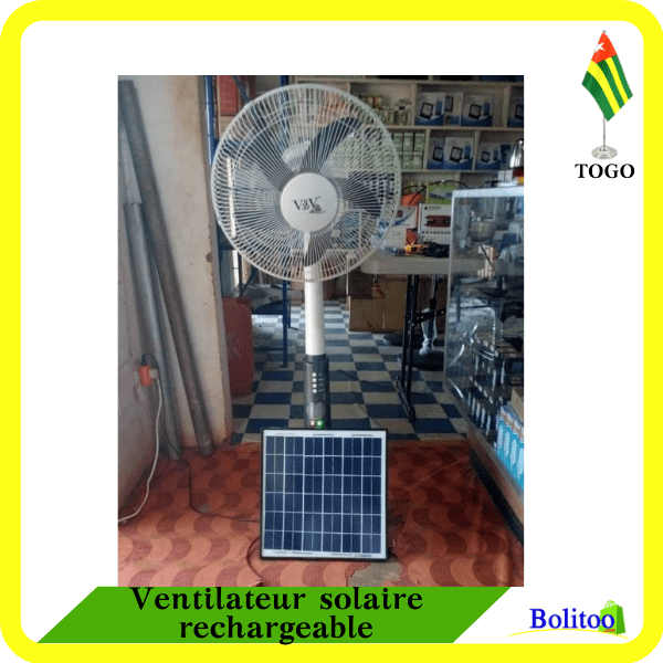 Ventilateur solaire rechargeable