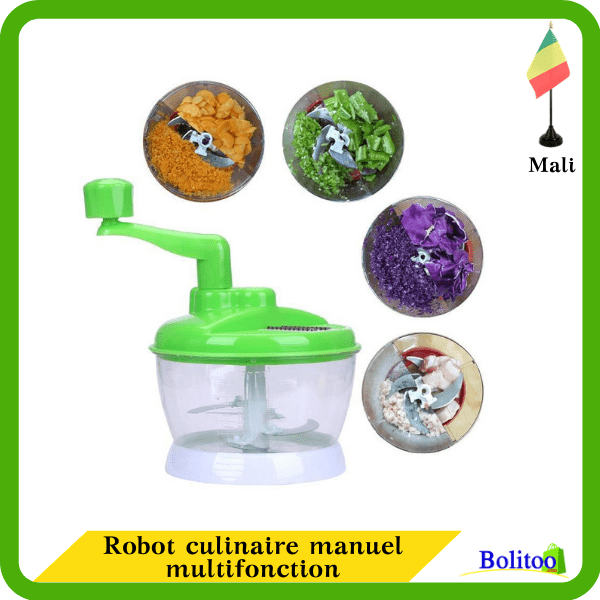 Acheter Robot culinaire manuel, conception à lame tranchante, taille  compacte, hachoir à ail rotatif manuel, coupe-légumes, fournitures de  cuisine, 1 ensemble