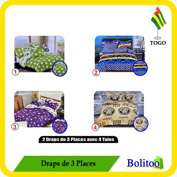 Draps de 3 places