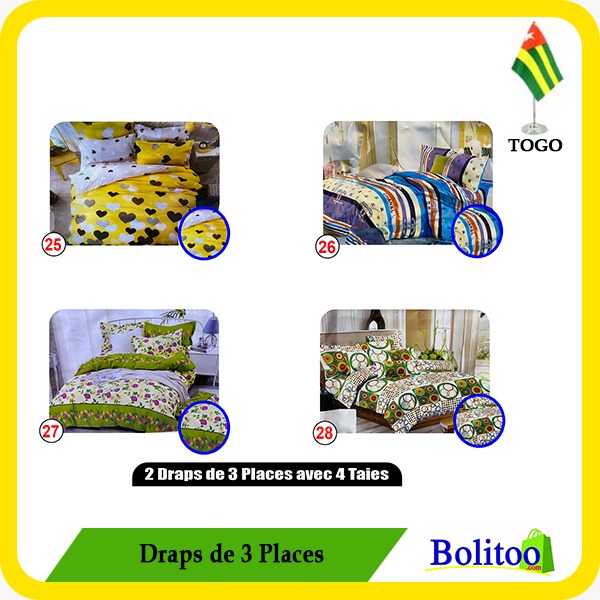 Draps de 3 places