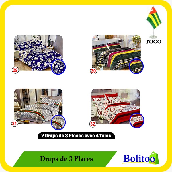 Draps de 3 places