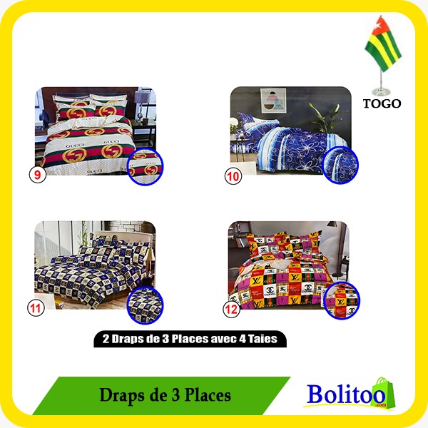 Draps de 3 places