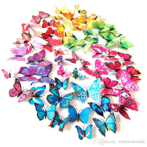 Papillons Décoratif pour Rideau 12 Pcs
