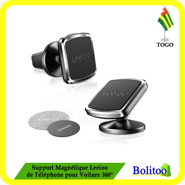 Support de Téléphone pour Voiture Magnétique avec Rotation à 360
