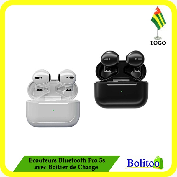 Ecouteurs Bluetooth Pro 5s avec Boitier de Charge