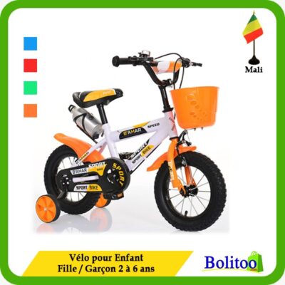 JOYSTAR Berry Vélo Enfant 12-16 Pouces – Cadre Acier, Stabilisateurs, Double Frein, Pour 2 à 7 Ans, Blanc