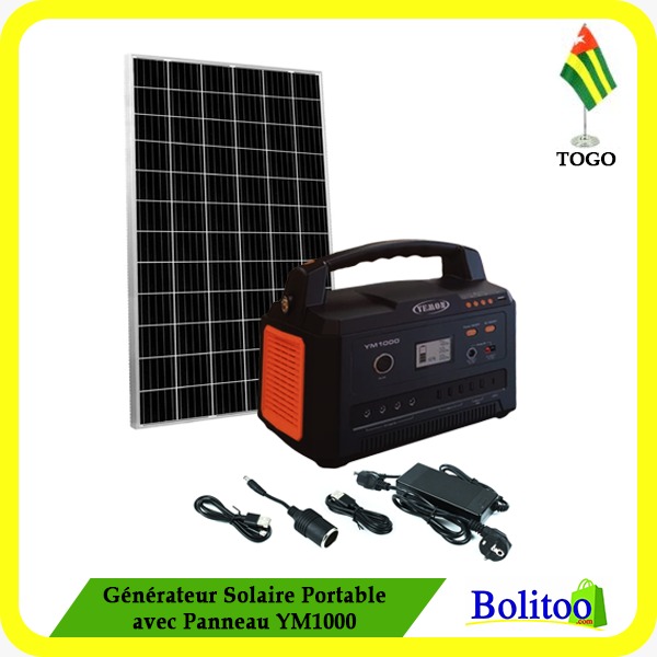 Générateur Solaire 1000W + 2 Panneaux solaires 500W - Ivoirshop - Site de  vente en ligne en Côte d'ivoire