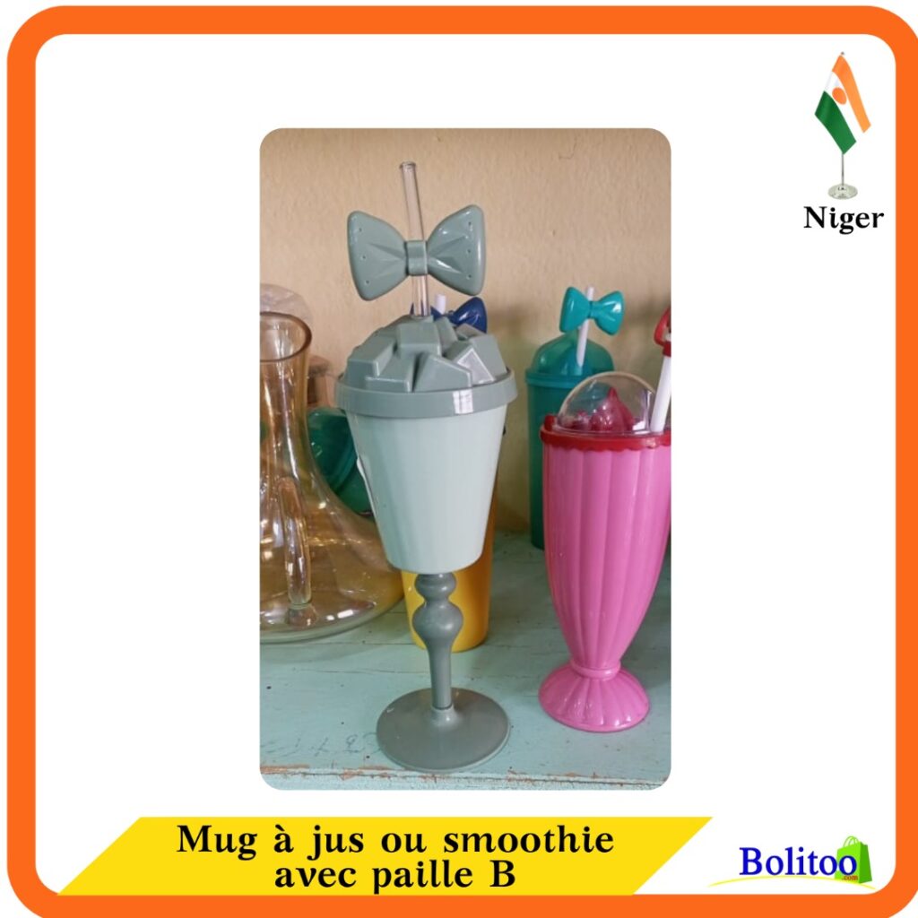 Mug à Jus Ou Smoothie Avec Paille B