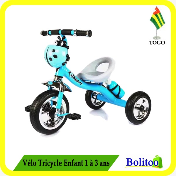 3 en 1 Tricycle Enfant Vélo pour Bébé 1.5-5 Ans - Canne Parentale