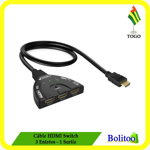 Câble HDMI Switch 3 Entrée - 1 Sortie