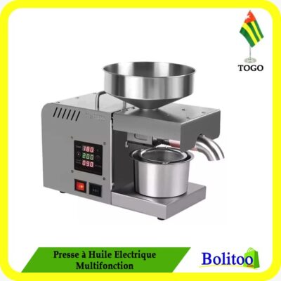 Presse à Huile Électrique 1500W - Acier Inoxydable, Rendement 45%