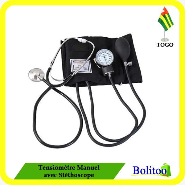 Sphygmomanomètre Anéroïde avec Stéthoscope Pavillon Double, Tensiomètre  Bras Manuel