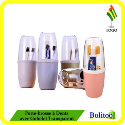 Lot De 4 Gobelets à Brosse à Dents éco-responsables - 45% De Résidus, Sans BPA, Lavables Au Lave-vaisselle - 6