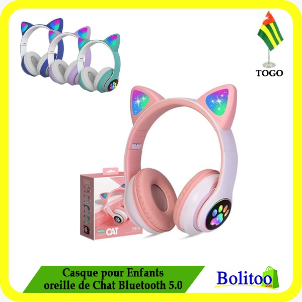 Casque Bluetooth sans Fil Casque pour Enfant Casque d'oreille de