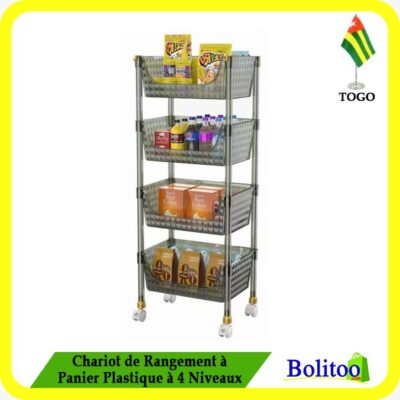 Acan Tradineur Chariot à Légumes Blanc Avec Roulettes 61,5 X