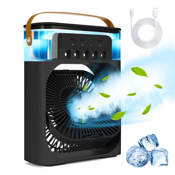 Mini Refroidisseur d'air par Evaporation avec Lumières LED