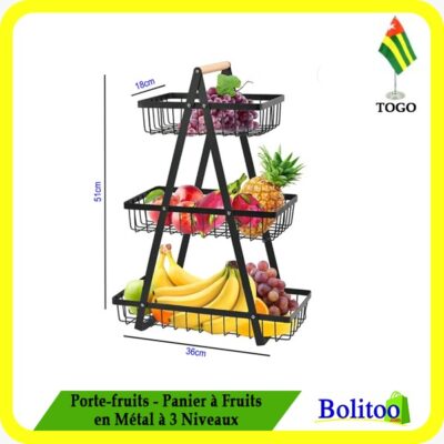 Chariot De Rangement 5 étages Empilables Avec Roulettes - 44x27x105cm - Acier Carbone - Pour Fruits, Légumes, Cuisine, Salon
