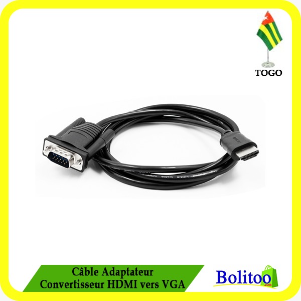 Câble Adaptateur Convertisseur HDMI vers VGA