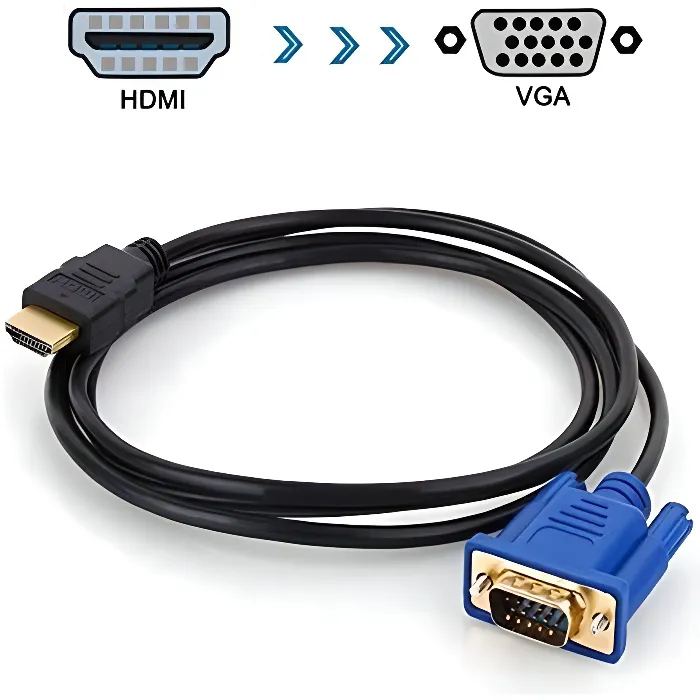 Câble Adaptateur Convertisseur HDMI vers VGA