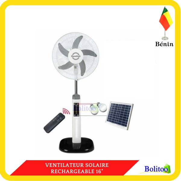 Ventilateur Solaire Rechargeable 16"