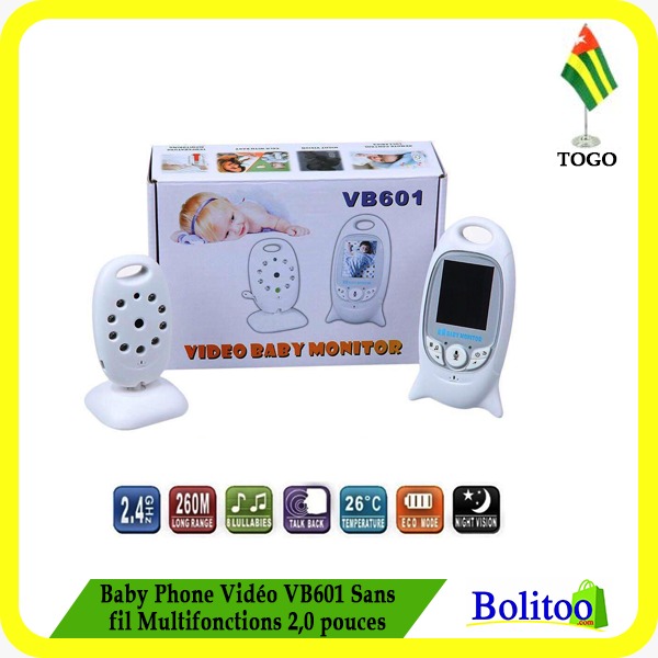 Baby Phone Vidéo VB601 sans Fil Multifonction 2.0 pouces