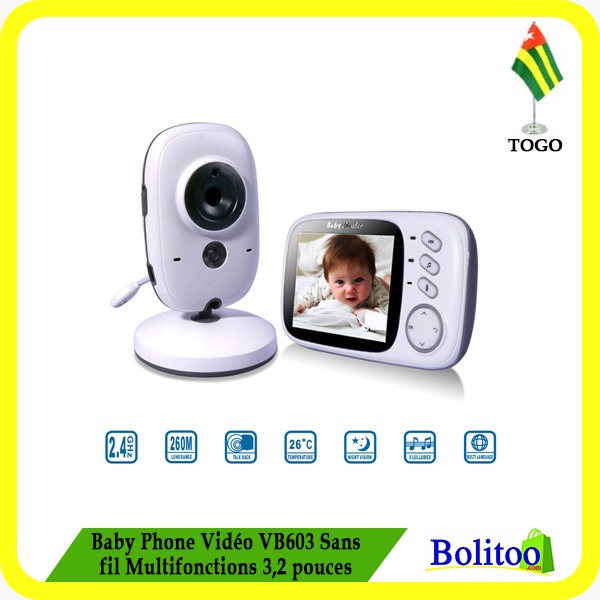 Baby Phone Vidéo VB603 sans Fil Multifonction