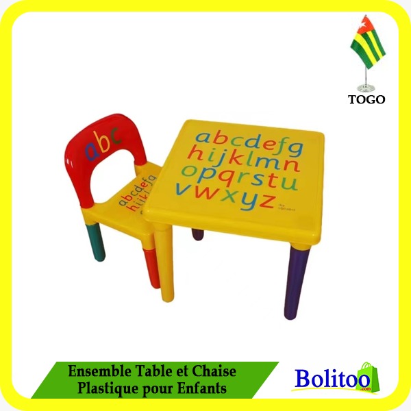 Ensemble Table et Chaise Plastique pour Enfants