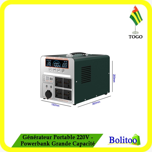 Générateur Portable 220V Powerbank Grande Capacité