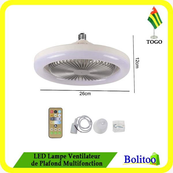 LED Lampe Ventilateur de Plafond Multifonction