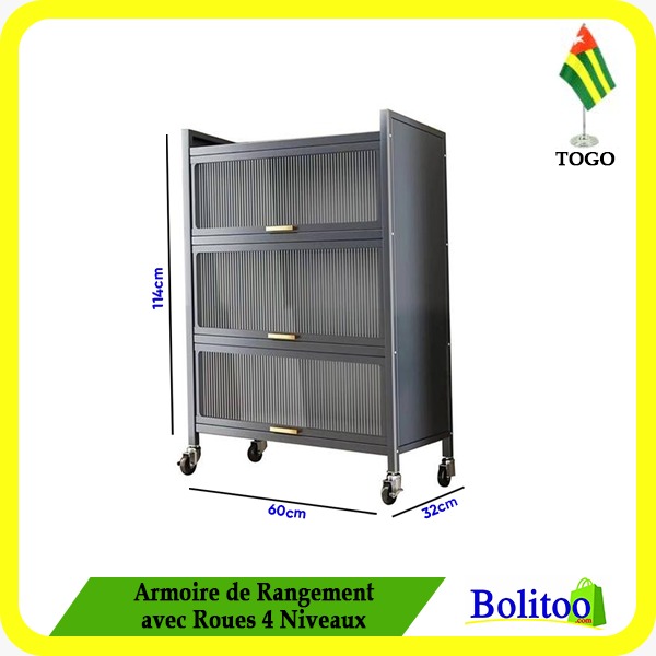 Armoire de Rangement avec Roues