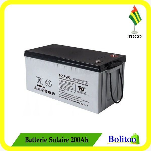 Batterie Solaire GEL 200Ah 12V – Offgridtec – Jusqu’à 1800 Cycles – Sans Entretien – Pour Camping-car, Bateau, Solaire