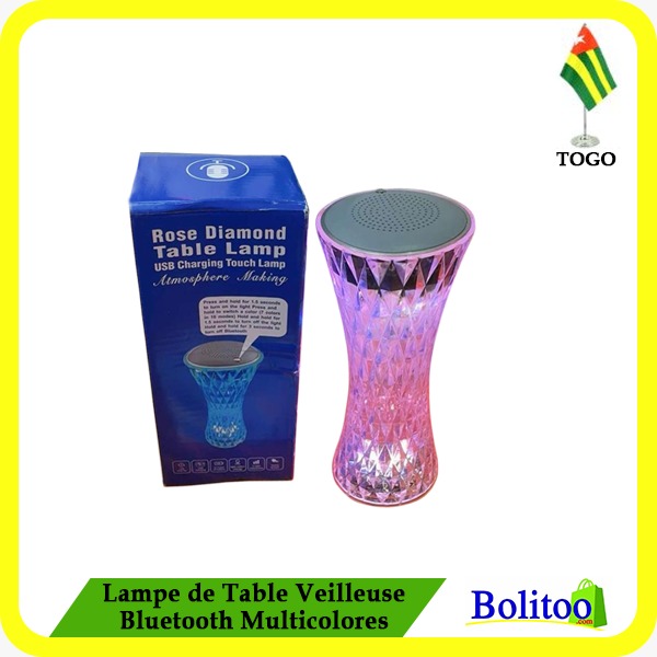 Lampe de Table Veilleuse Bluetooth Multicolores