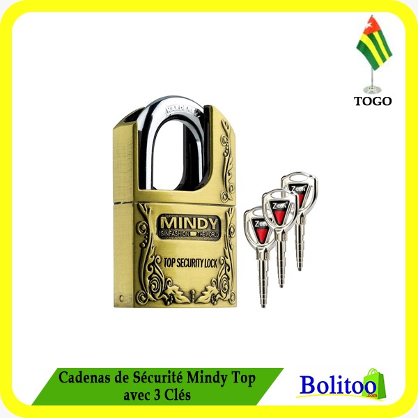 Cadenas de Sécurité Mindy Top avec 3 Clés