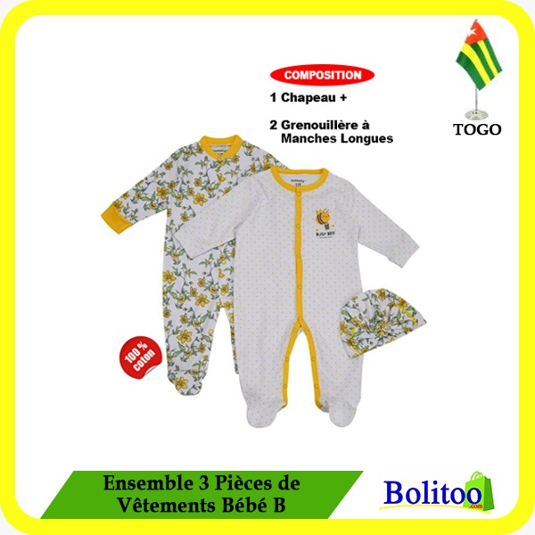 Ensemble 3 Pcs de Vêtements Bébé