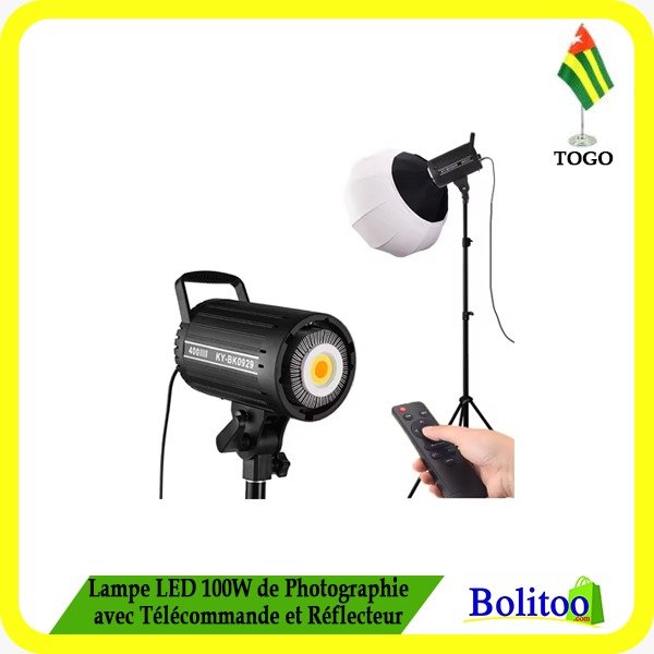 Lampe LED 100W de Photographie avec Télécommande et Réflecteur