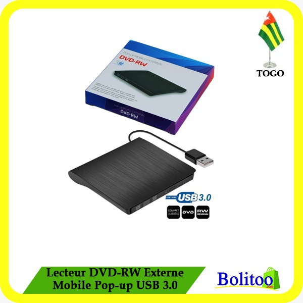 Lecteur DVD-RW Externe Mobile Pop-up USB 3.0