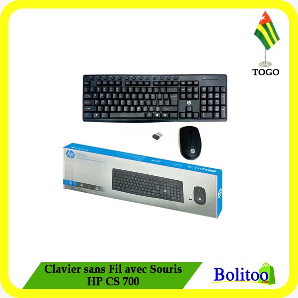 Clavier sans fil avec Souris HP CS 700