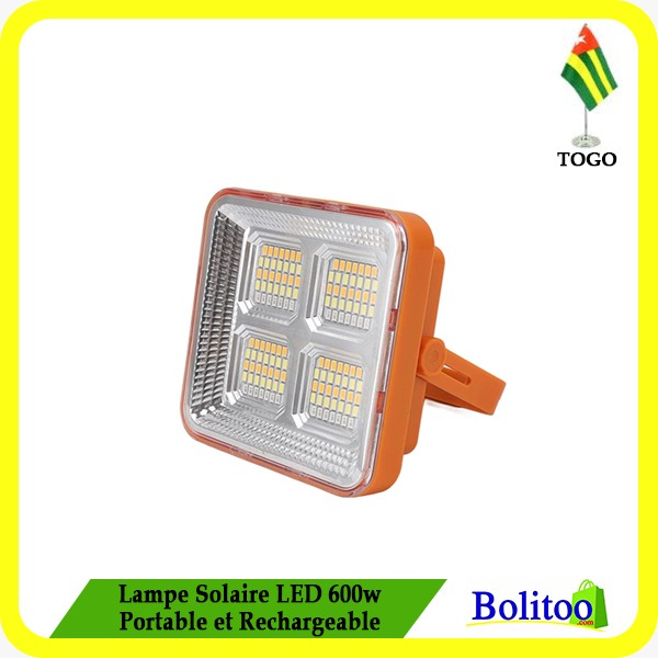 Lampe Solaire LED 600W Portable et Rechargeable
