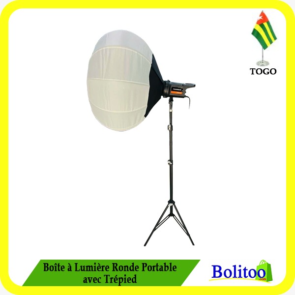 Boîte à Lumière Ronde Portable avec Trépied