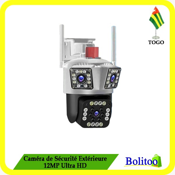 Caméra de Sécurité Extérieure 12MP Ultra HD