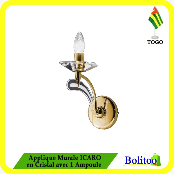 Applique Murale ICARO en Cristal avec 1 Ampoule