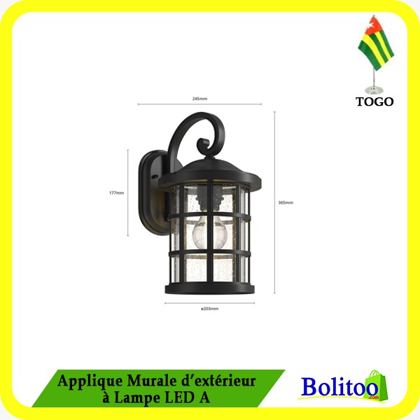 Applique Murale d'Extérieur à Lampe LED