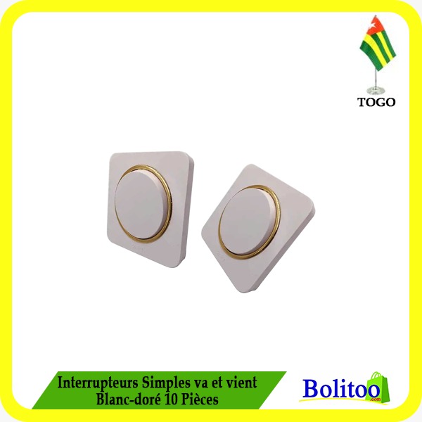 Interrupteurs Simples va et vient Blanc doré
