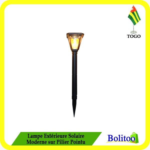 Lampe Extérieure Solaire Moderne sur Pilier Pointu