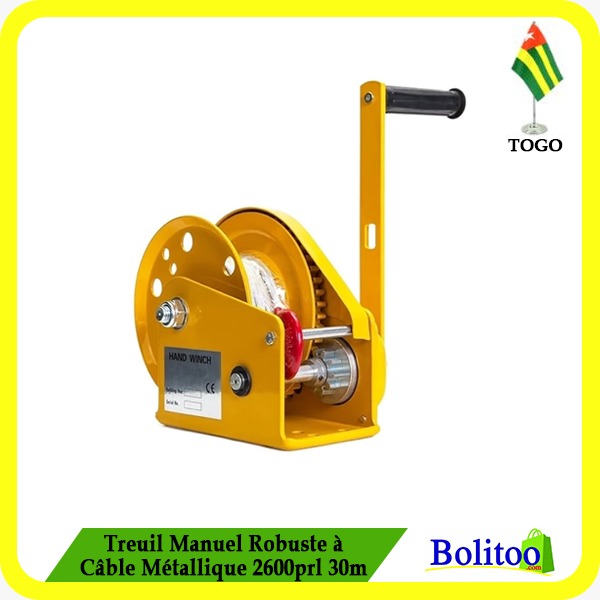 Treuil Manuel Robuste à Câble Métallique 2600prl