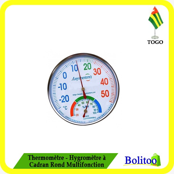 Thermomètre - Hygromètre Numérique à Cadran Rond Multifonction