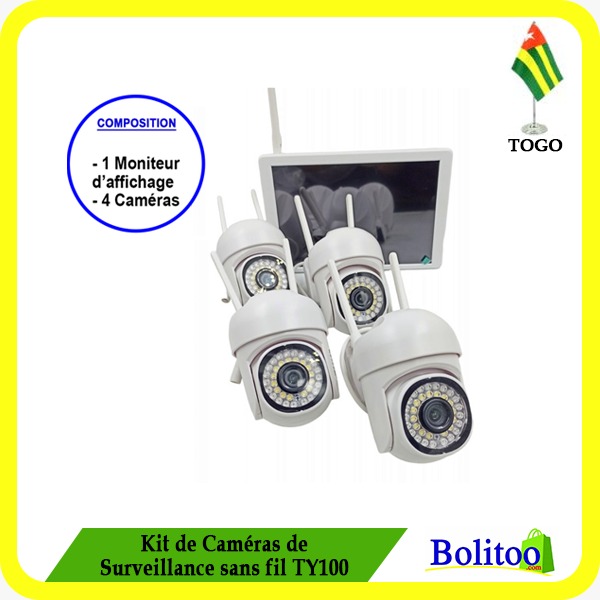 Kit de Caméras de Surveillance sans fil TY100