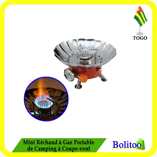 Mini Réchaud à Gaz Portable de Camping à Coupe-vent